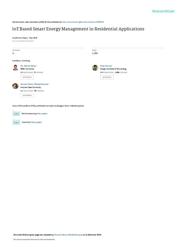 I Eee Iot Based Smart Energy Management in Residential Application ...