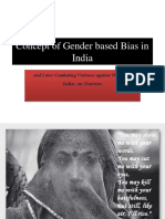 Concept of Gender Based Bias in India: and Laws Combating Violence Against Women in India-An Overview