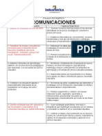 Objetivos Integrales Calidad Proceso Comunicaciones Indoamerica