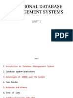 Relational Database Management Systems: UNIT-1