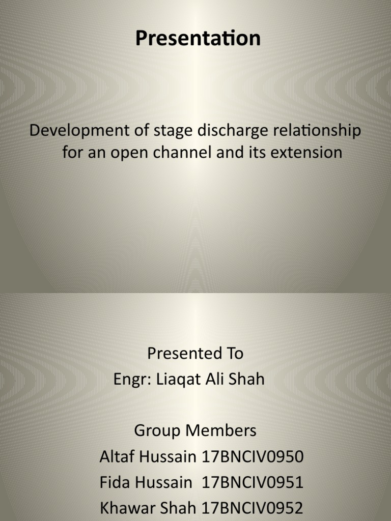 Stage-Discharge Relationship in Hydrology | PDF | Discharge (Hydrology ...