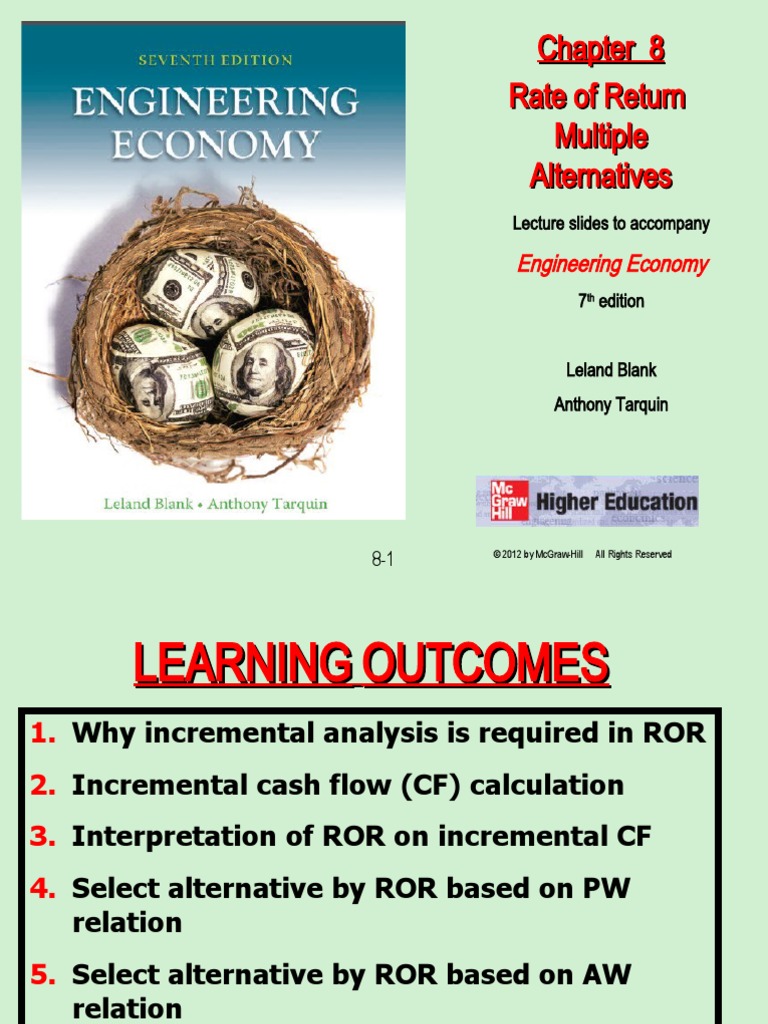 Chapter 8 - ROR Analysis For Multiple Alternatives | PDF | Economies ...