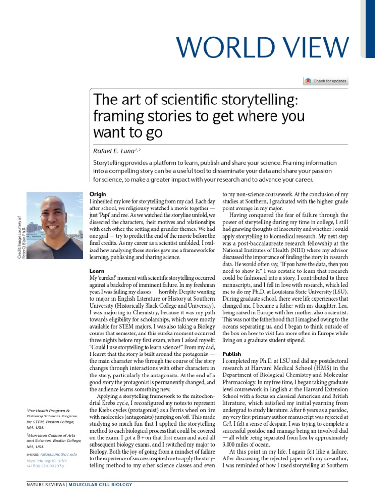 The Art of Scientific Storytelling | PDF | Life Sciences | Biology