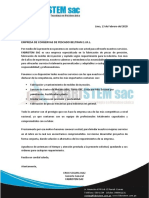 Carta de Presentacion Fabristem Sac.