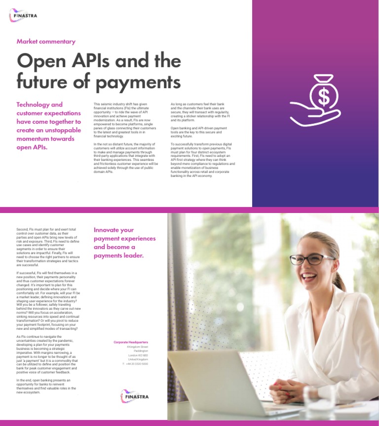 Open Apis and The Future of Payments: Market Commentary | PDF | Banks ...