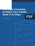The Daily Checklist To Make Habits Stick in 21 Days