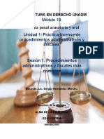 Sistema Penal Acusatorio y Oral: Unidad 1: Práctica Forense de Procedimientos Administrativos y Fiscales