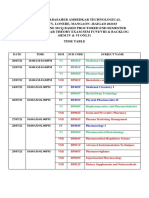 B. Pharm Regular Theory Exam Timetable Summer 2021 Sem IV VI VIII