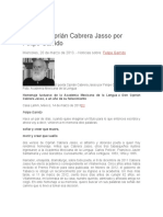 El Poeta Ciprián Cabrera Jasso Por Felipe Garrido