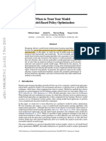 When To Trust Your Model: Model-Based Policy Optimization: Mnih Et Al. 2015 Lillicrap Et Al. 2016 Haarnoja Et Al. 2018