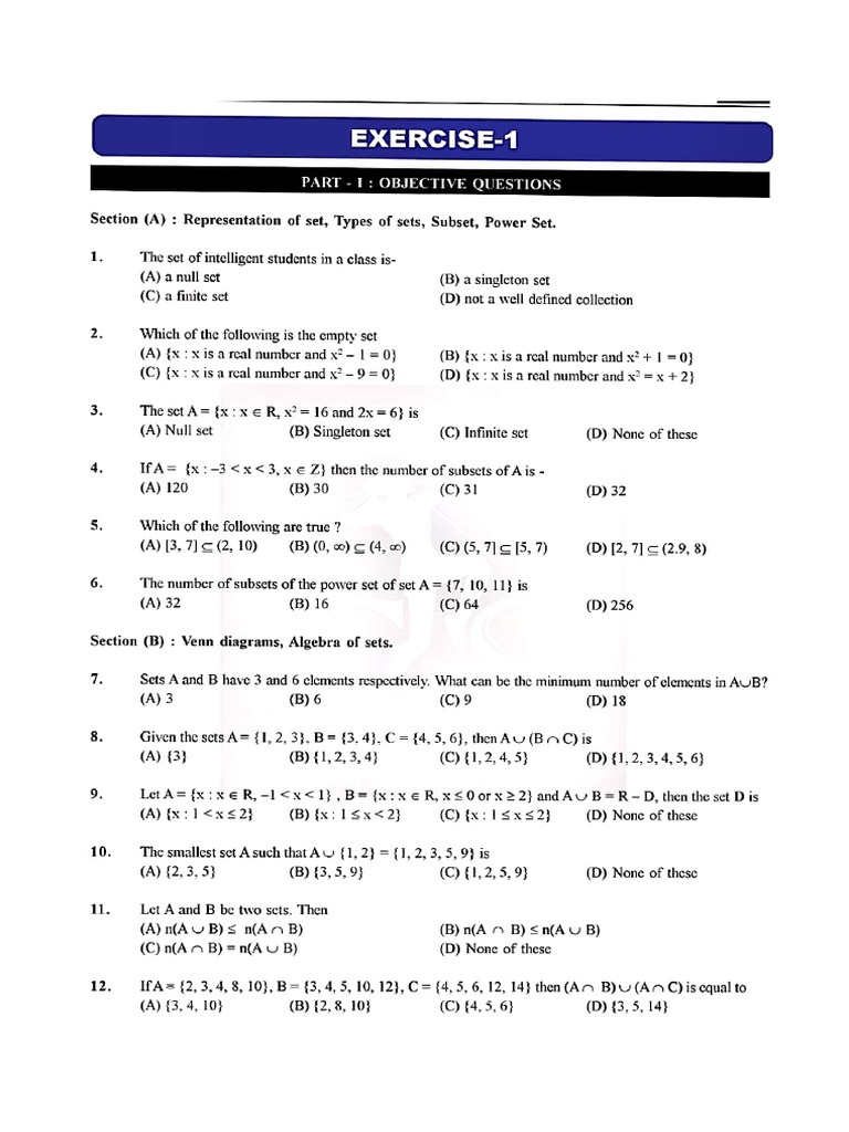Set Theory DPP | PDF