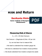 Risk and Return: Banikanta Mishra