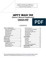 2007 Lefty Max 140 SPV TPC Owners Manual Supplement en 0