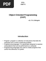 Object Oriented Programming (OOP) : PPS UNIT-5