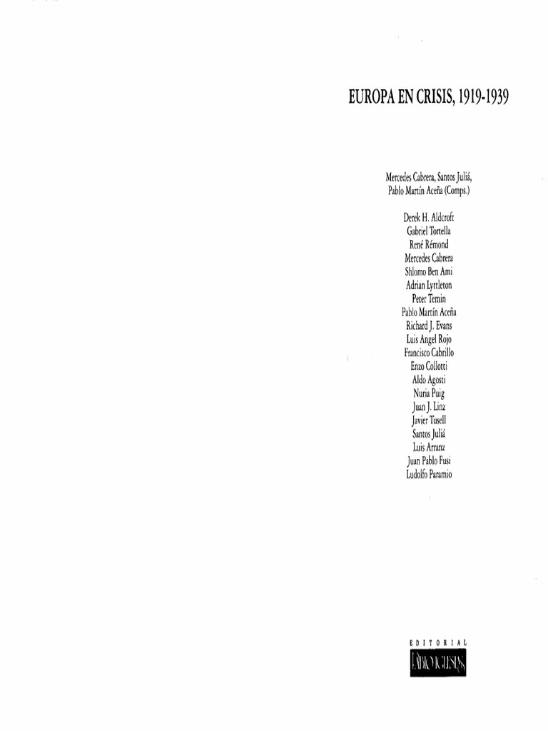 Fusi, Crisis de La Conciencia Europea PDF