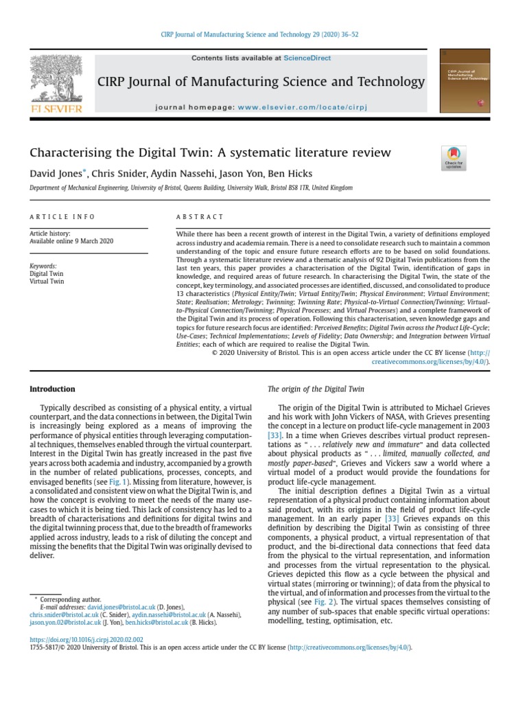 Cirp journal of manufacturing science and technology david jones