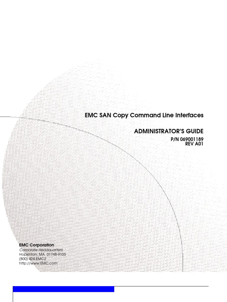 EMC SAN CLI Administrator's Guide | PDF | Command Line Interface ...