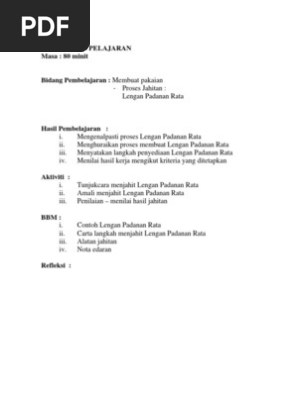 Rph Lengan Padanan Rata Pdf