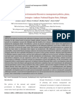 Review of Sustainable Environmental Resources Management Policies, Plans, Proclamations and Strategies: Amhara National Region State, Ethiopia
