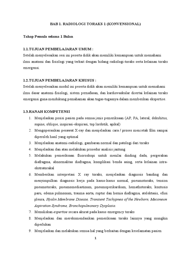 Pemahaman Radiologi Toraks Dasar | PDF | Kajian Bahasa Asing ...