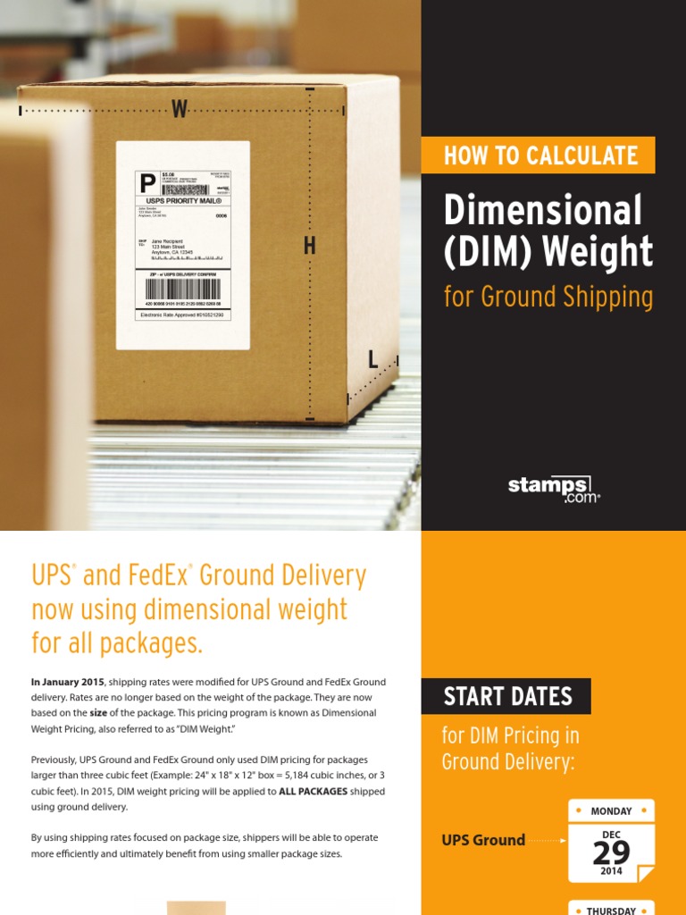 How To Calculate Dim Weight Guide PDF Consumer Goods Trade