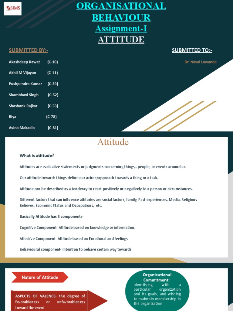 Understanding Attitudes in Organizations | PDF | Attitude (Psychology ...