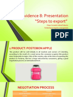 Evidence 8: Presentation "Steps To Export"