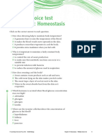 Multiple-Choice Test Chapter 14: Homeostasis: 1 A B C D 2 A B C D 3 A B C D 4 A B C D 5 A B C D