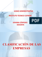 Clasificación de Las Empresas