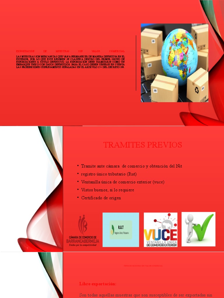 Diapositivas Exportacion de Muestras Sin Valor