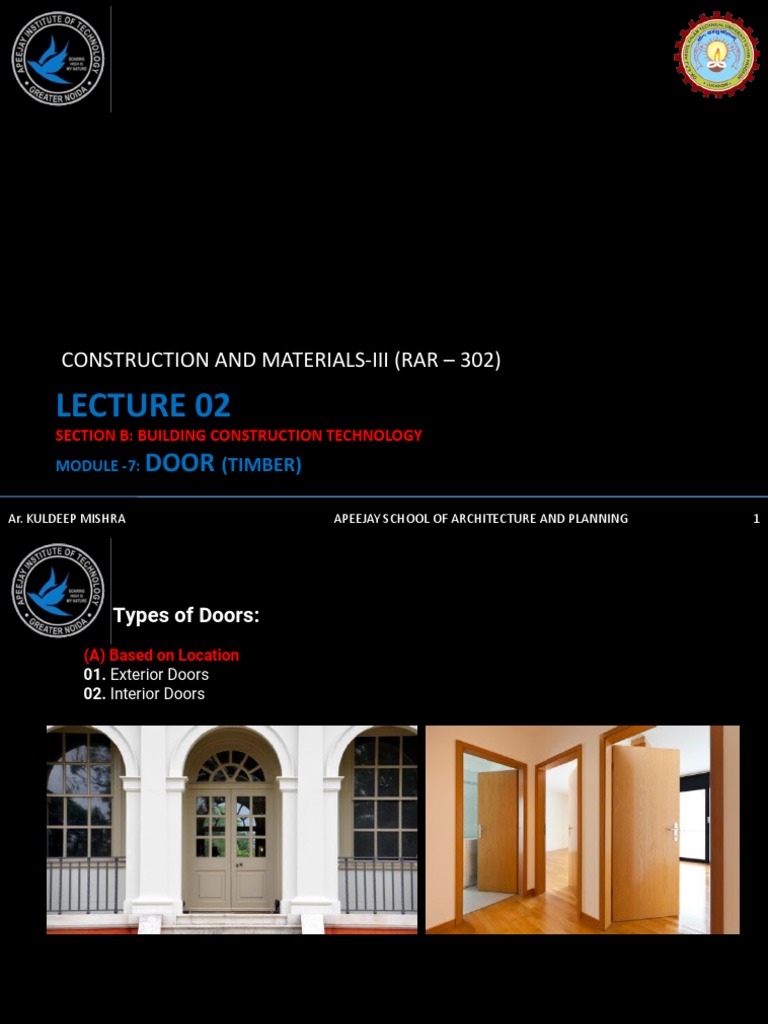 Types and Details of Panel Doors | PDF | Door | Building Materials