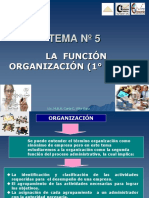 Tema #5 - La Función Organización (Primera Parte)