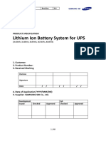 SAMSUNG LIB Battery System For UPS Product Specification 136S 128S