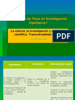 Ciencia, Investigación y Método Científico Sesión 1