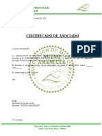 Certificado de Asociacion