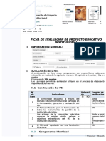 PDF Ficha de Evaluacion de Proyecto Educativo Institucional DD