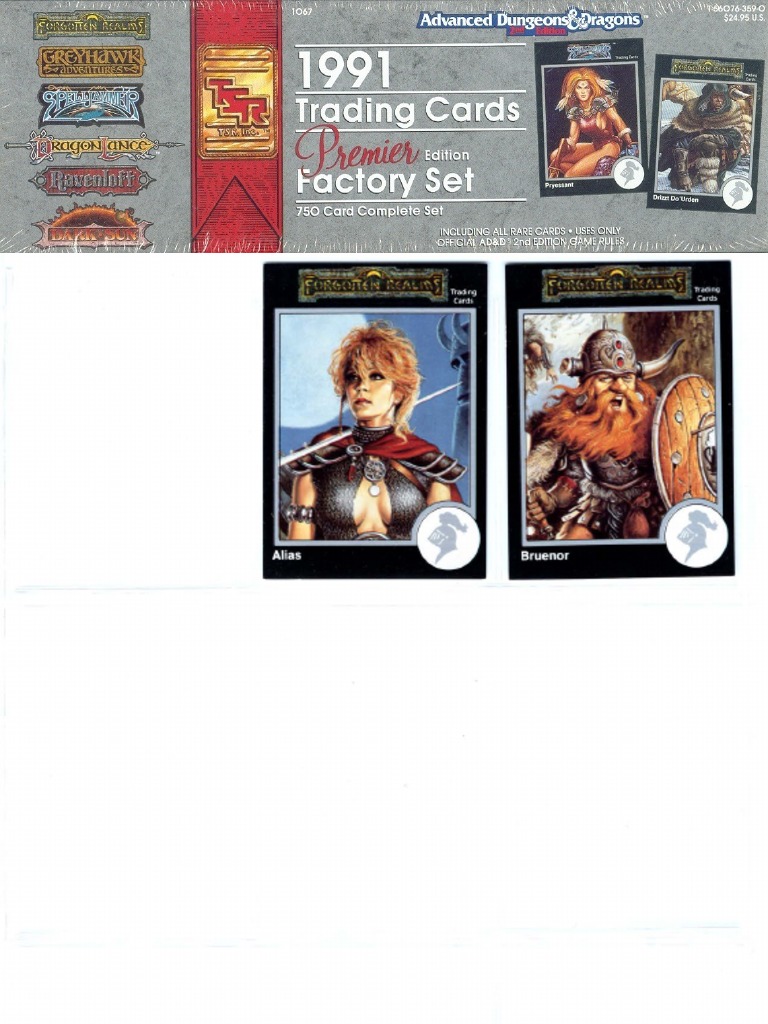 1991 TSR Trading Cards - 750 Card Factory Set | PDF