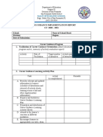 Annex C: School Career Guidance Implementation Report