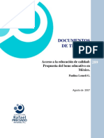 Acceso A La Educacion de Calidad, Propuesta Del Bono Educativo en Mexico