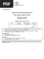 10MMAT - 17 - T01 - Linear Relations and Equations Test