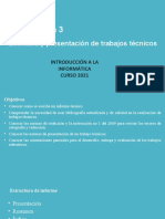 Escritura y Presentación de Informe Técnico