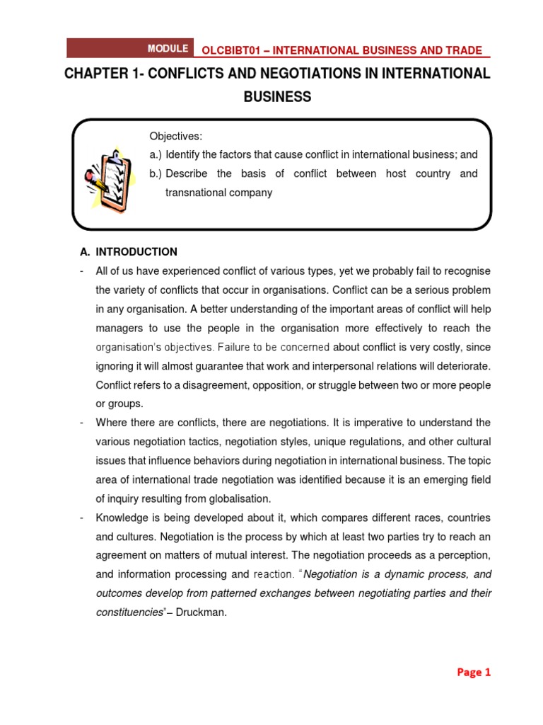 International Business Conflict Analysis | PDF | Morality | Negotiation