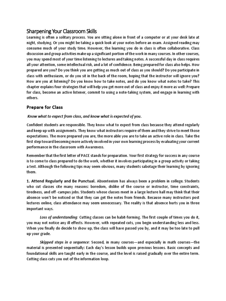 Sharpening Your Classroom Skills Download Free PDF Lecture Classroom