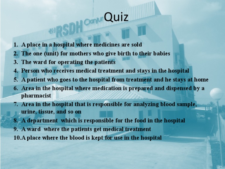 Quiz - Hospital Departmentpptx | PDF
