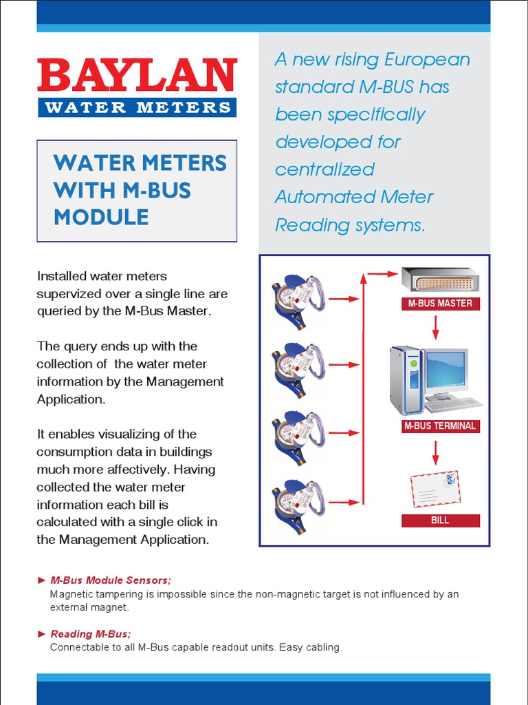 Baylan Water Meters with M-Bus Module | PDF | Computer Engineering ...