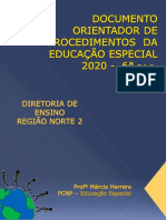 Documento Orientador Dos Procedimentos Da Educação Especial Formularios Relatorios e Procedimentos Marcia Herrera