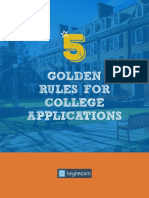 Golden Rules For College Applications