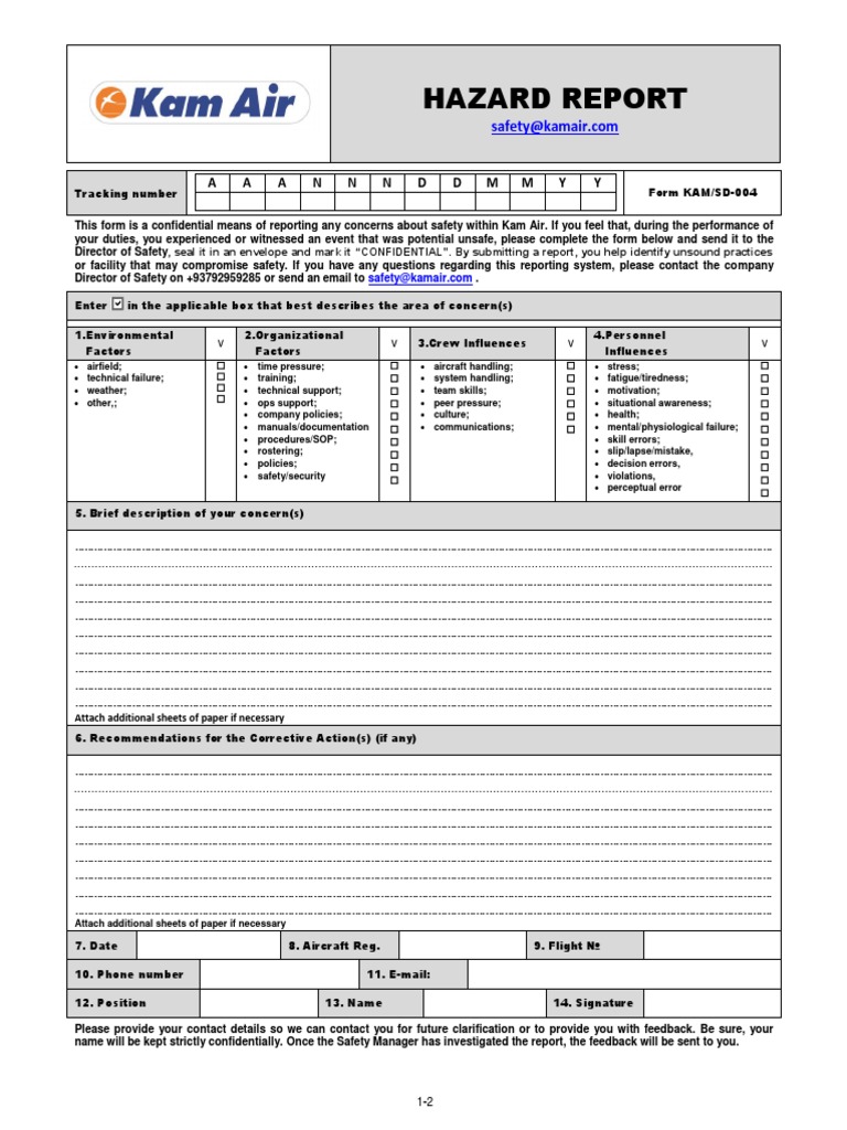 Hazard Reporting and Safety Assessment | PDF | Safety | Business
