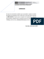 Comunicado - Ampliación de Horario - 20 - 01 - 11 - 59pm5