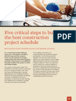 Five Critical Steps To Build The Best Construction Project Schedule